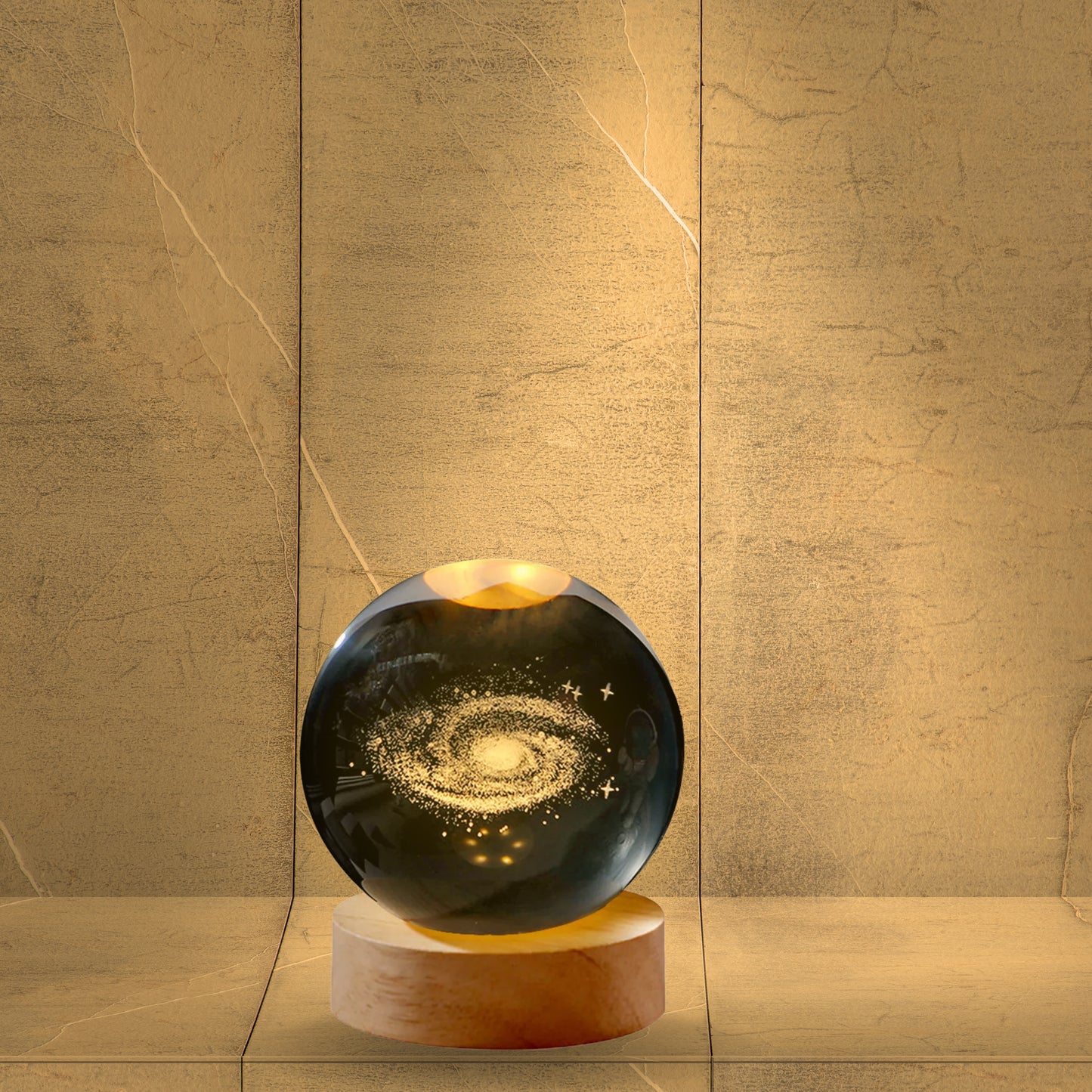 Nexify Fusion 3D Milky Way Crystal Ball Night Light Table Lamp
