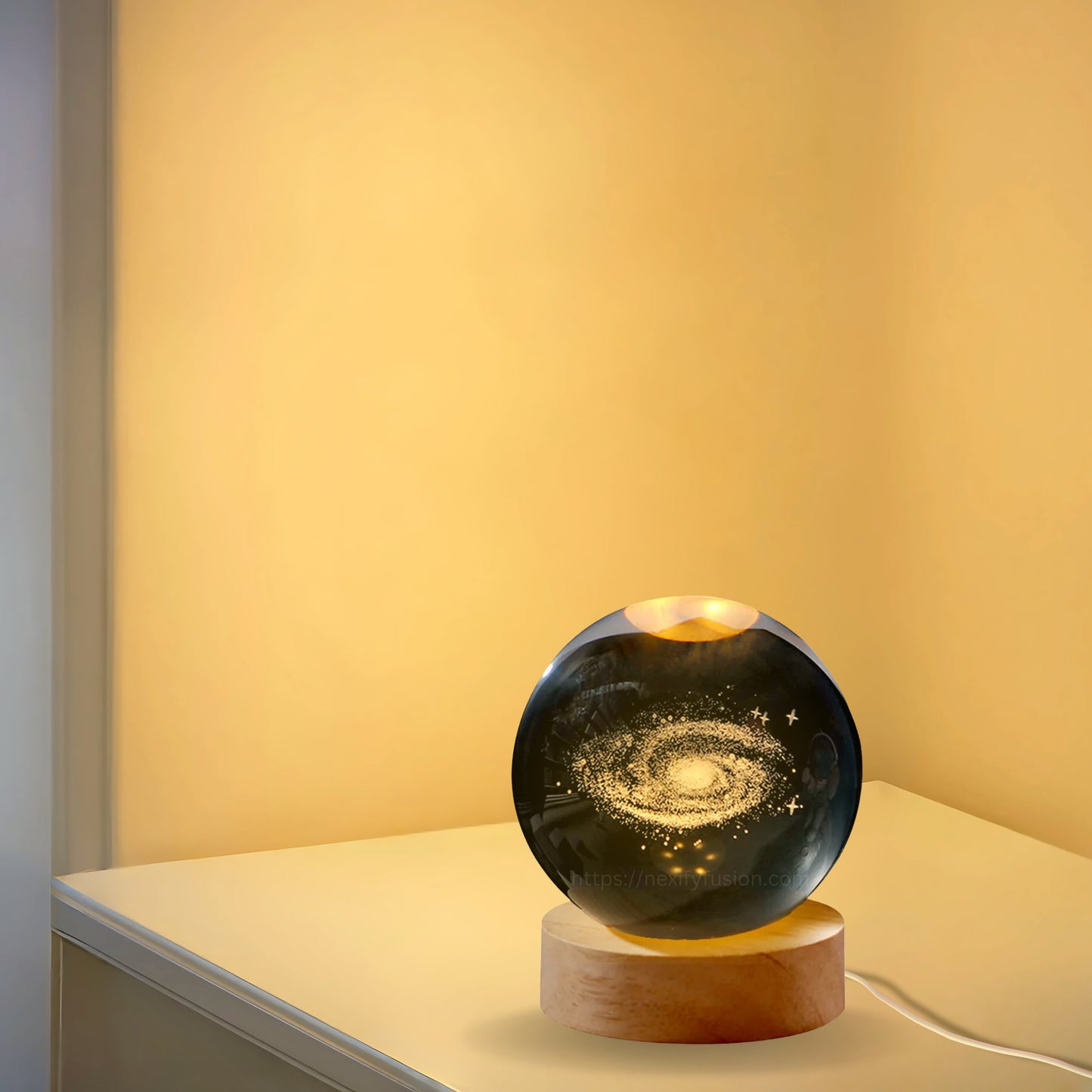 Nexify Fusion 3D Milky Way Crystal Ball Night Light Table Lamp