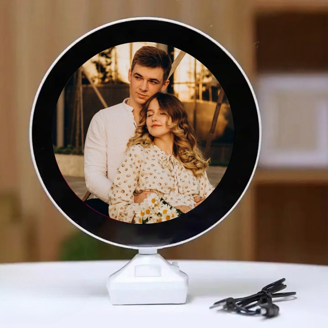 Nexify Fusion Round Shape Magic Mirror LED Photo Frame