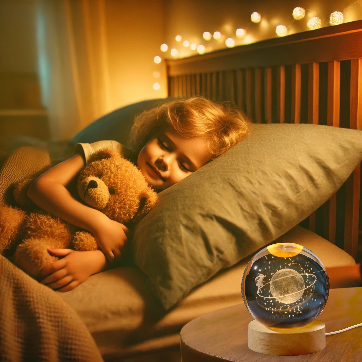 Nexify Fusion 3D Doll Crystal Ball Night Light Table Lamp