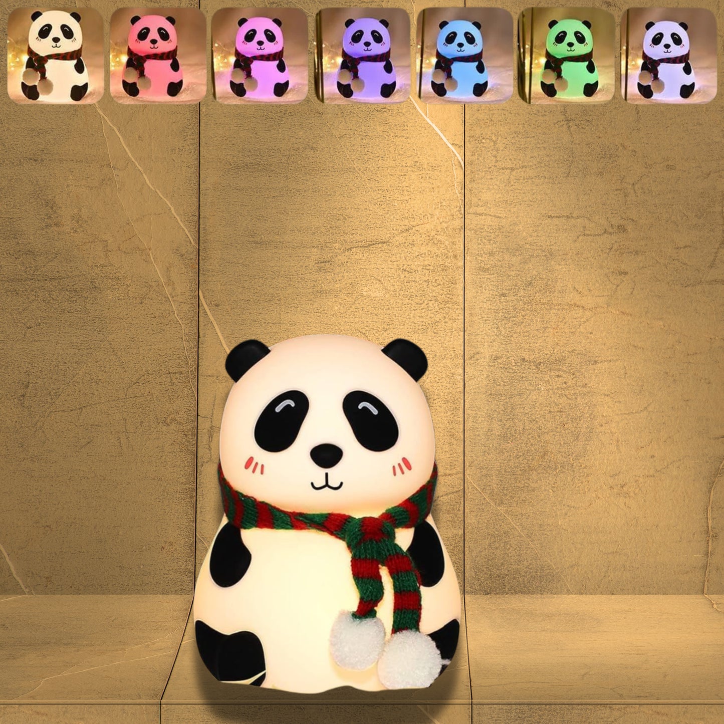Nexify Fusion Rechargeable Silicone Panda Lamp | 7-Color LED Changing Lamp