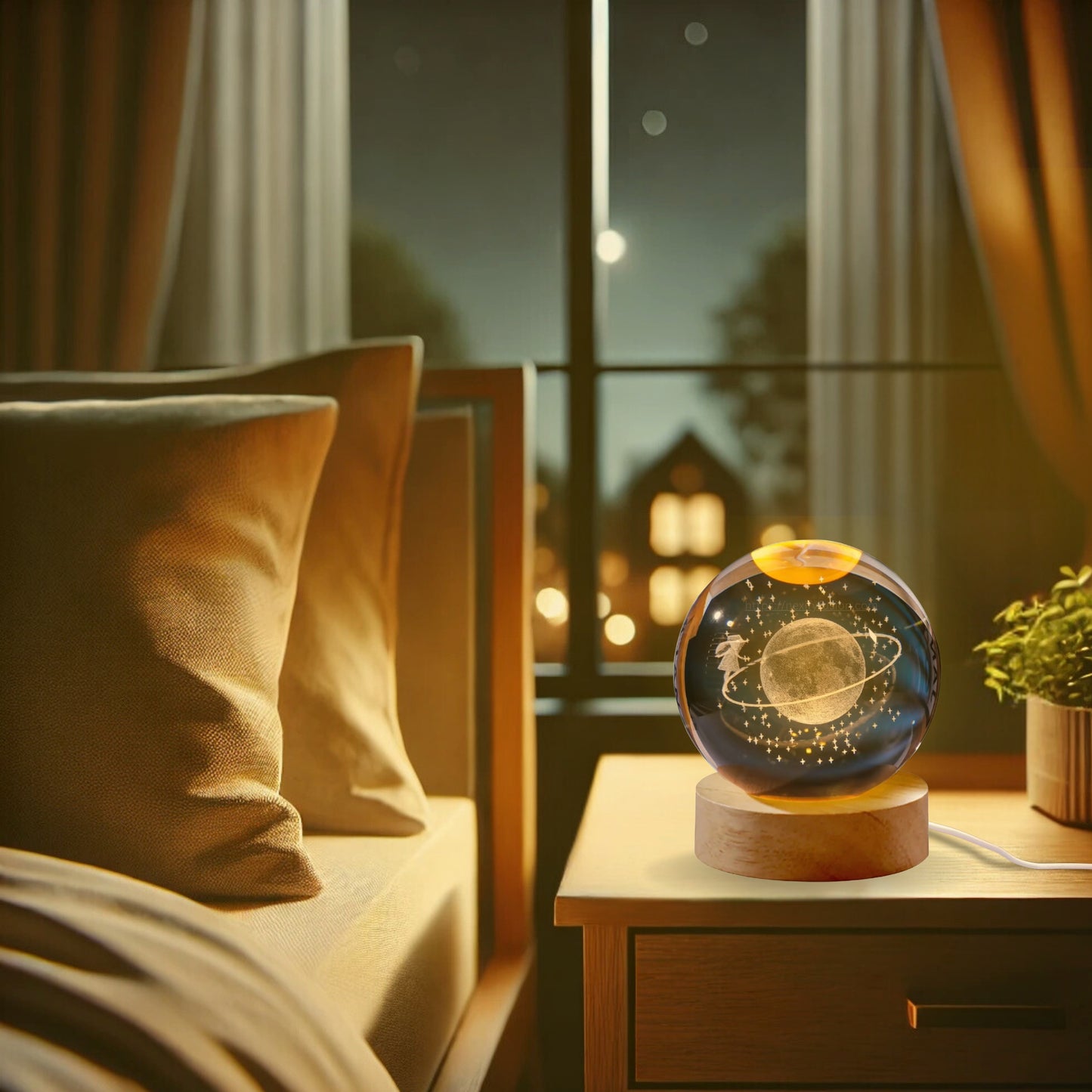 Nexify Fusion 3D Doll Crystal Ball Night Light Table Lamp