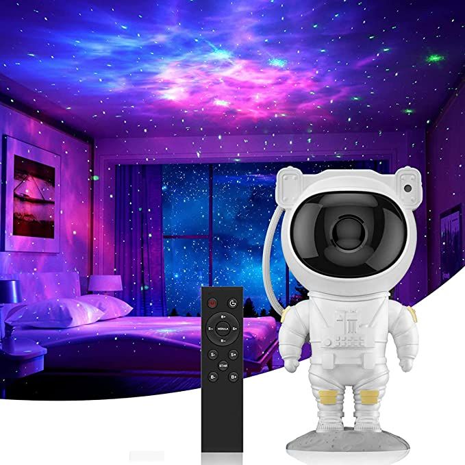 Astronaut Galaxy Projector Night Light, with Remote Control Timer 360° Adjustable
