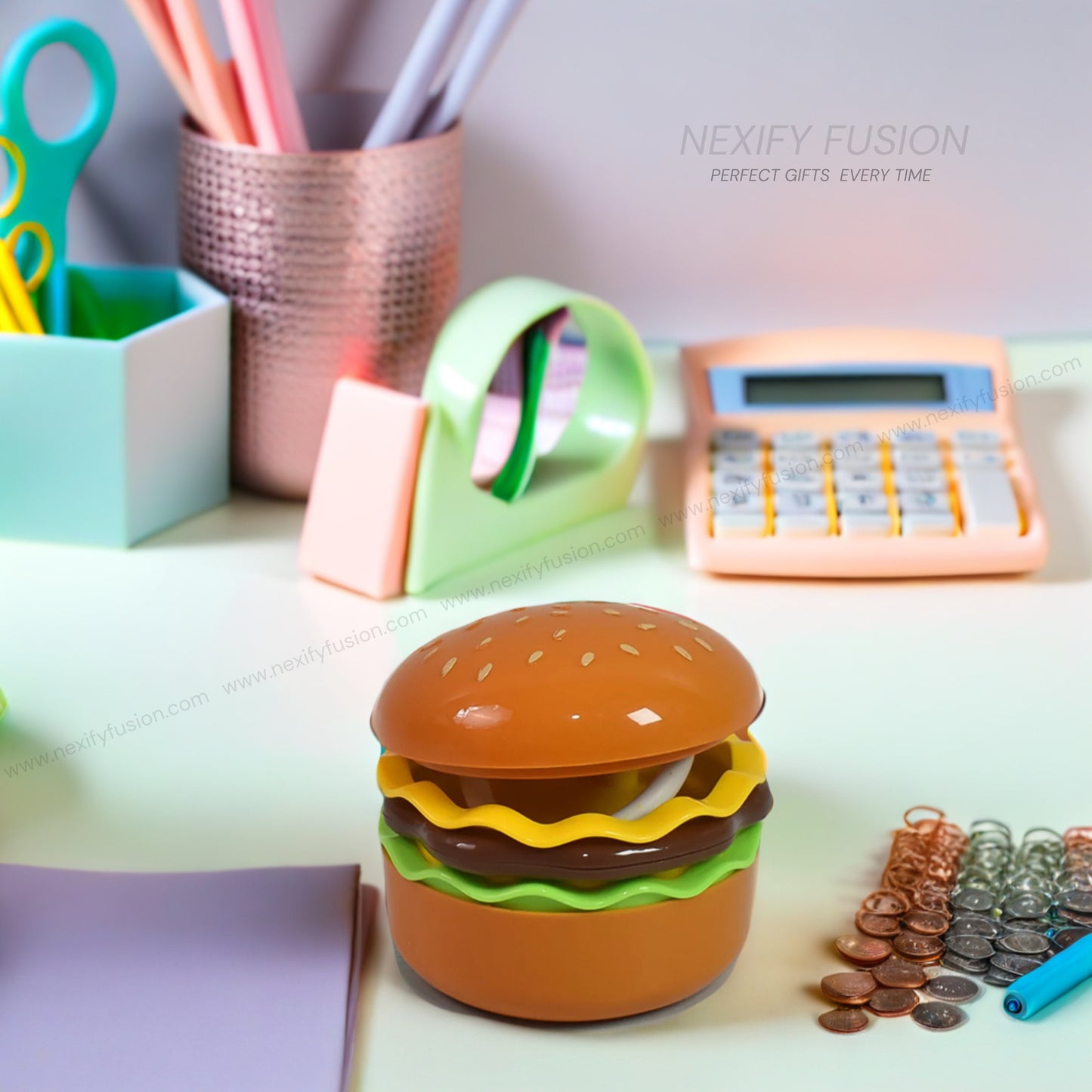 Nexify Fusion Burger Bliss: Perfect Gifts for Folding LED Night Lamp 1 Pc Burger Lovers of All Ages.