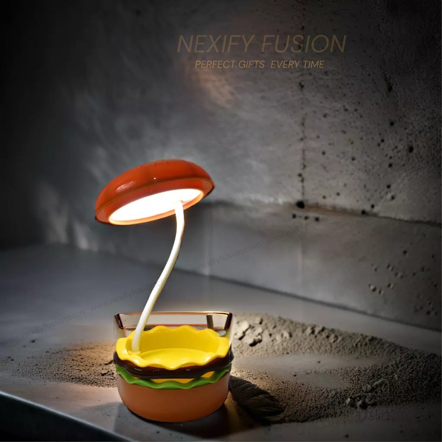 Nexify Fusion Burger Bliss: Perfect Gifts for Folding LED Night Lamp 1 Pc Burger Lovers of All Ages.