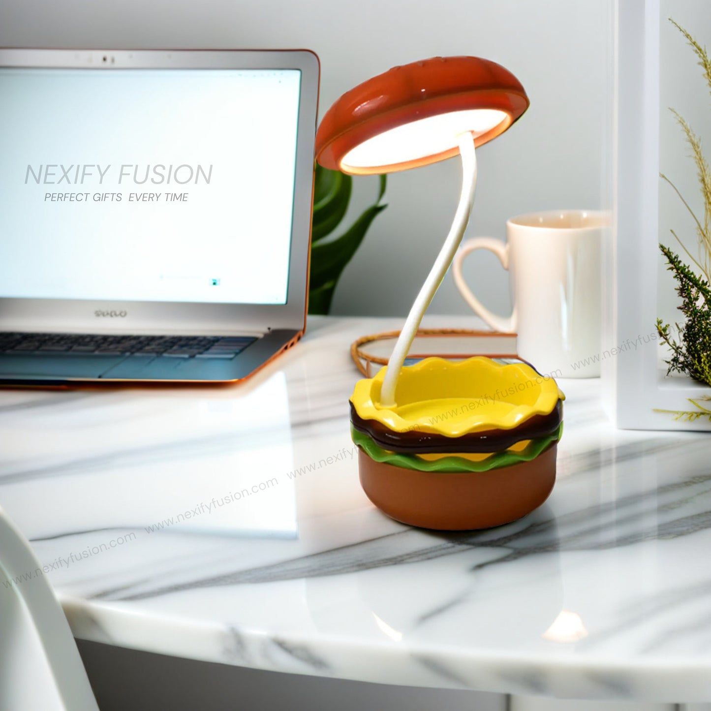 Nexify Fusion Burger Bliss: Perfect Gifts for Folding LED Night Lamp 1 Pc Burger Lovers of All Ages.