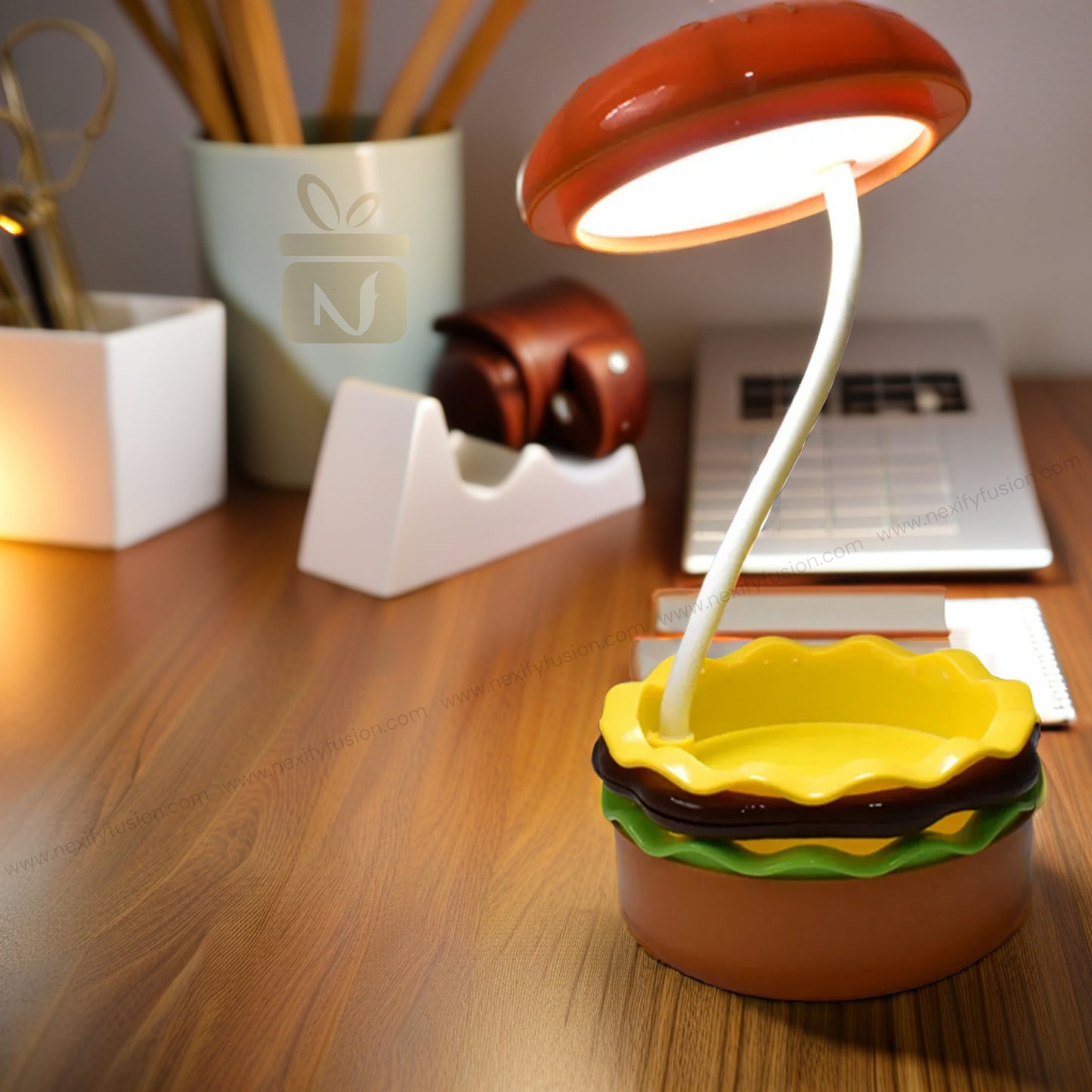 Nexify Fusion Burger Bliss: Perfect Gifts for Folding LED Night Lamp 1 Pc Burger Lovers of All Ages.